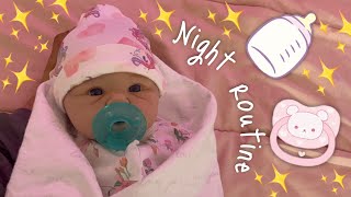 Silicone baby Night RoutineRolePlayReborns world [upl. by Nahallac]