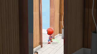 mini spider having bad day spiderman funny animation memes cartoon skibiditoilet gta5 chicke [upl. by Ahsatam]