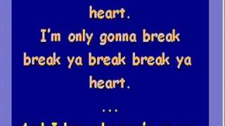 Taio Cruz  Break Your Heart Karaoke [upl. by Sonafets589]