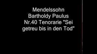 Mendelssohn Bartholdy Paulus Instrumental  Sei getreu bis in den Tod [upl. by Gino]