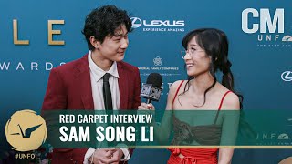 quotThe Brothers Sunquot Star Sam Song Li Talks Soul Searching in New York City  UNFO 2023 Red Carpet [upl. by Ponton]