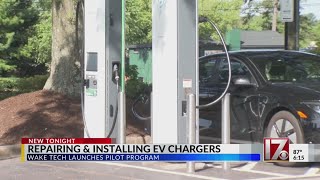 Wake Tech launches course for EV charging station install repair [upl. by Geis]