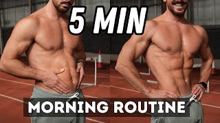 5 Min MORNING CARDIO Routine To BURN FAT  Rowan Row [upl. by Reham]