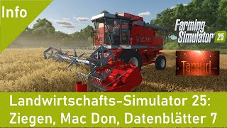 LandwirtschaftsSimulator 25 Ziegen Mac Don Trailer Datenblätter 7 [upl. by Aelanna]