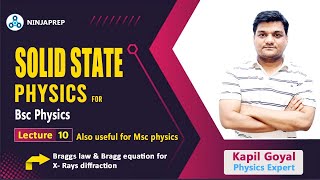 solid state physics L10  Braggs law amp Braggs equation  Bsc physics  Solid state lectures [upl. by Windy]