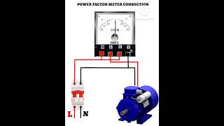 Power Factor Meter Connection wiring Diagram  Basic Electrical Scienceshorts youtubeshorts [upl. by Gervais443]