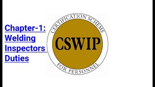 CSWIP 31 Chapter1Welding Inspectors DutiesHINDI [upl. by Aramen]