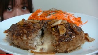 【お肉がっつり！】ガーリックハンバーグステーキ【チーズイン】 [upl. by Levin]