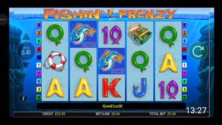 Virgin Games online slots UK Low stake bonuses on Fishin Frenzy [upl. by Ydna]