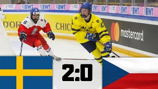 SVERIGE VS TJECKIEN VÄRLDSMÄSTERSKAP I HOCKEY U18 [upl. by Onitnevuj]