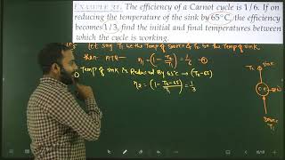 Ex31 Thermodynamics  The efficiency of a Carnot cycle is 1 6 If on reducing the temperature of [upl. by Gaskin]