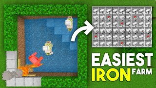 Best Iron Farm for Minecraft Pocket editionBedrock edition [upl. by Griffiths]