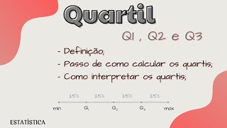 Quartil  Como calcular  ✅Estatística [upl. by Anoiek]