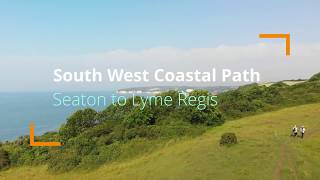 Aerial Footage along the South West Coast Path from Seaton to Lyme Regis in 4k [upl. by Alian]