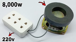 New technique I turn 220v 8000w free energy generator use super capacitorviralvideo [upl. by Necyla]