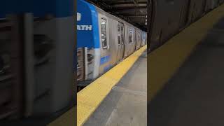 PATH train arrives at Newark Penn Station [upl. by Eikin881]