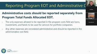 SSBCI Capital Program Quarterly Report Training [upl. by Ocramed485]