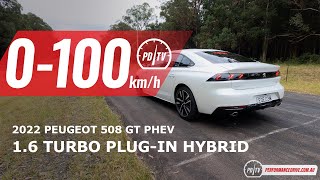 2022 Peugeot 508 GT Hybrid 0100kmh amp engine sound [upl. by Aelaza]