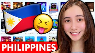 Playing PHILIPPINES Games in Roblox… [upl. by Ahsilav]