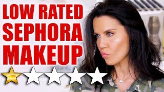 TESTING LOWRATED SEPHORA MAKEUP [upl. by Idisahc]