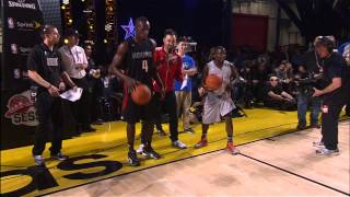 Usain Bolt and Kevin Hart race up amp down the court [upl. by Mairhpe]