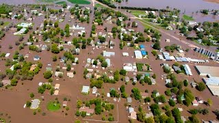 DeWitt Nebraska Flooding Flyover [upl. by Dyal434]