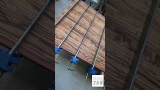 Montage à blanc avec dormants table XXL bois menuiserie wood woodworking [upl. by Namlaz]