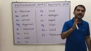 34 Simple Trick to learn Electrochemical Series  Reactivity Series of metals [upl. by Rheta]