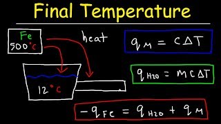 Final Temperature Calorimetry Practice Problems  Chemistry [upl. by Ainafets]