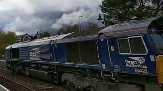 68 018 Grangemouth to Aberdeen at Broughty FerryDundee with 66 422 on the rear 01052021 [upl. by Christi]