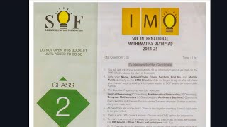 Class 2 IMO Olympiad Question Paper 202425 SOF IMO Exam For Class 2Math Olympiad IMOSOF202425 [upl. by Eneleh]