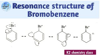 resonance structures of bromobenzenebromobenzene resonanceresonating structures of bromobenzene [upl. by Teressa]