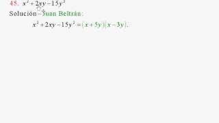 Descomposición en factores de expresiones algebraicas Baldor 10644 a 46 [upl. by Ardek]