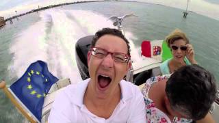 GoPro  Speedboat wake crash in Venice [upl. by Rebel]