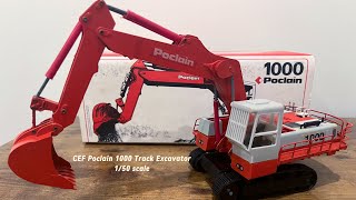 150 scale diecast Poclain 1000 hydraulic excavator model by CEF limited edition [upl. by Ellenahc]