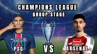 Champions league group stage  Arsenal VS PSG 202425  arsenal psg havertz [upl. by Blaine]