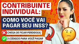 CONTRIBUINTE INDIVIDUAL 3 Códigos para você pagar o INSS COMO PAGAR INSS POR CONTA PRÓPRIA [upl. by Kcirdle]