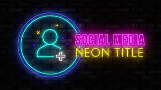 Neon Social Media Titles  Adobe Premiere Pro Template [upl. by Ahsieyk661]