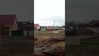 Interesting view of village from the window of passenger carriage of MoscowVolgograd express train [upl. by Dorraj751]