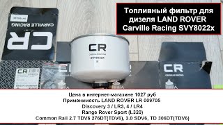 Распил топливного фильтра Carville Racing SVY8022x аналог МАНН WK 8022 x [upl. by Blithe]