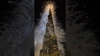 Fire Works At Burj Khalifa Dubai 🇦🇪  UAE shorts youtubeshorts like subscribe viralshorts [upl. by Ledoux]