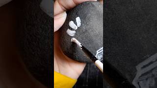 Easy Flower Stone Painting Simple Designs for Beginners  stone painting shorts [upl. by Cleodel102]