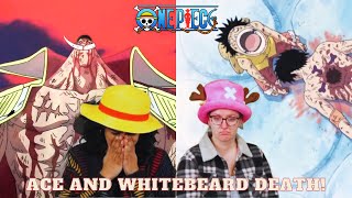 The Normies React to Ace and Whitebeard Death in The Anime [upl. by Nonnahsal642]