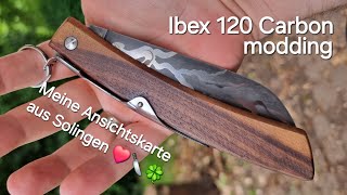 Modding amp Schärfeergebnis Herder Windmühlenmesser Ibex 120 Carbon nach Grundschliff mit Tormek t8 [upl. by Mecke]