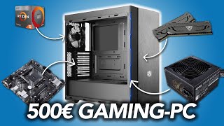 GamingPC unter 500€ selber bauen  so gehts  Gewinnspiel [upl. by Neeron]