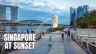 Singapore City Tour at Sunset 2021 [upl. by Asor]