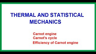 Carnot engine Carnots cycle and efficiency of Carnot engine [upl. by Hagan]