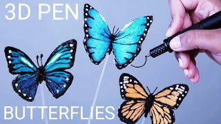 Butterfly using 3D PenDIYRealistic Butterfly  3D Printing Pen Creations [upl. by Sankaran]