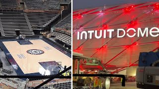 ARE YOU READY CLIPPERS Intuit Dome Construction Update Court Installation SeatExterior Lighting [upl. by Armmat]