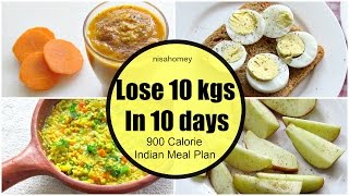 How To Lose Weight Fast 10 kgs in 10 Days  Full Day Indian DietMeal Plan For Weight Loss [upl. by Aufa743]